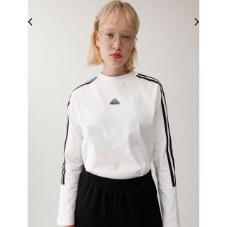 マウジー(moussy)のmoussy adidasコラボ LONG SLEEVE TSHIRTS MSY(Tシャツ/カットソー(七分/長袖))