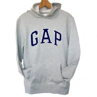 ギャップ(GAP)の送料込新品L★GAPグレーロゴ裏起毛パーカー(パーカー)