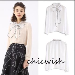 シックウィッシュ(Chicwish)のChicwish ビックリボンブラウス(シャツ/ブラウス(長袖/七分))