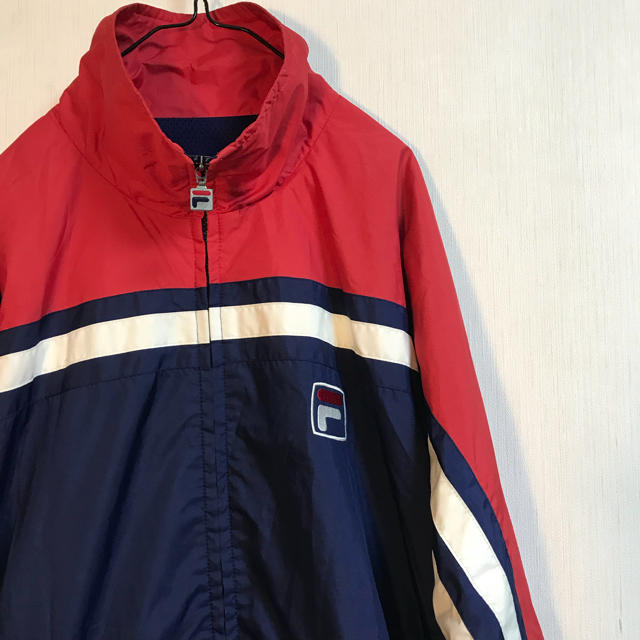 FILA(フィラ)のFILA ナイロンジャケット ヴィンテージ Mサイズ メンズのジャケット/アウター(ナイロンジャケット)の商品写真