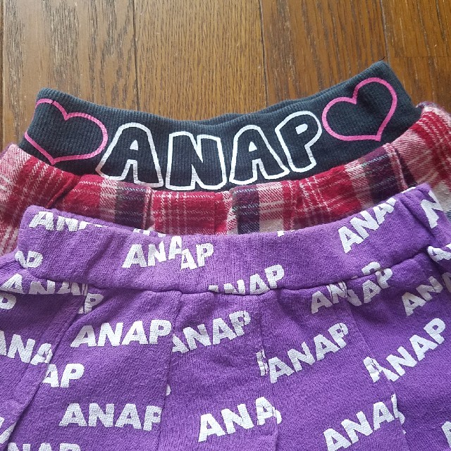 ANAP Kids(アナップキッズ)のANAPのスカート2枚セット100cm キッズ/ベビー/マタニティのキッズ服女の子用(90cm~)(スカート)の商品写真