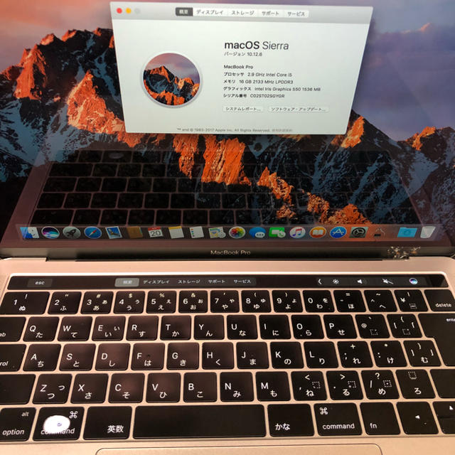 超特価 Apple - MacBookPro2016 13.3inch2.9GHz/16GB/256GBの通販 by