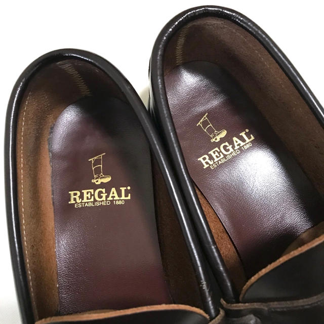 REGAL(リーガル)の定2.3万 REGAL リーガル レザーコインローファー24EE メンズの靴/シューズ(スリッポン/モカシン)の商品写真
