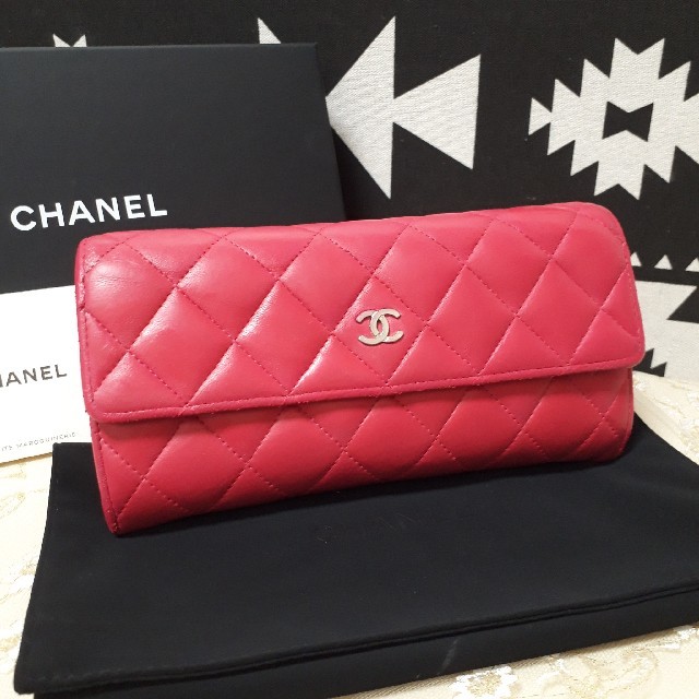 CHANEL　マトラッセ　ピンク　長財布　
正規品