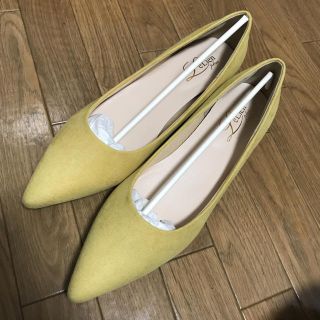 25.5 パンプス 新品 からし色 マスタード イエロー(ハイヒール/パンプス)