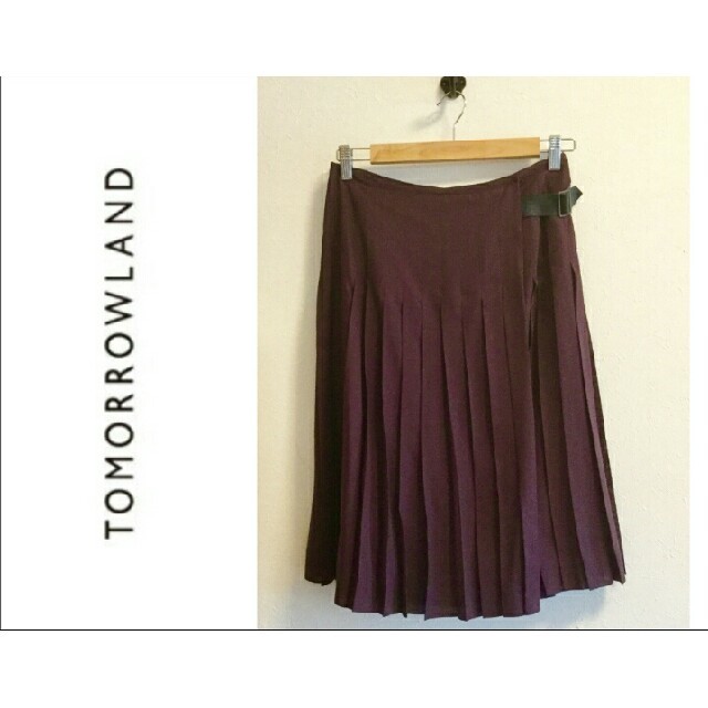 TOMORROWLAND(トゥモローランド)のトゥモローランド/ウールシルク/プリーツスカート レディースのスカート(ひざ丈スカート)の商品写真