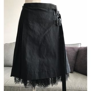 sacai サカイ ひざ丈スカート 黒 0(XS位) 0357925A0042 sacai(ひざ丈スカート)のフリマアイテム一覧
