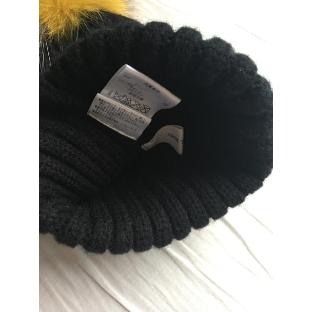 LE CIEL BLEU(ルシェルブルー)の未使用！ ルシェルブルー ファーニット帽 レディースの帽子(ニット帽/ビーニー)の商品写真