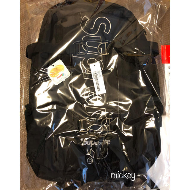 Supreme backpack 2018AW オンライン購入 ブラック