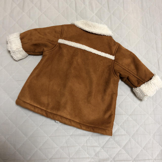 MUJI (無印良品)(ムジルシリョウヒン)のムートン風コート キッズ/ベビー/マタニティのベビー服(~85cm)(ジャケット/コート)の商品写真