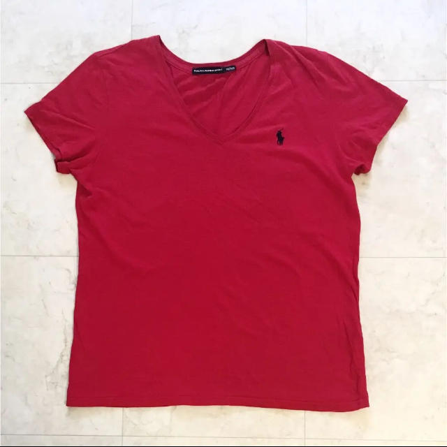 POLO RALPH LAUREN(ポロラルフローレン)のhiro様専用★ポロ ラルフローレン★VネックTシャツ★半袖/トップス レディースのトップス(Tシャツ(半袖/袖なし))の商品写真