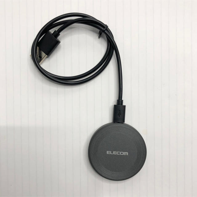 ELECOM(エレコム)のエレコム ワイヤレス充電器 開封済み スマホ/家電/カメラのスマートフォン/携帯電話(バッテリー/充電器)の商品写真