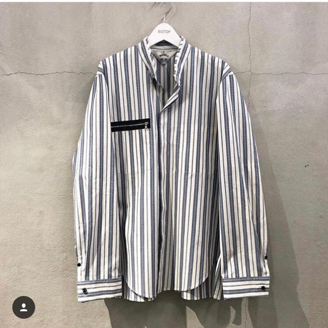 SUNSEA Blue Note Stripe Bomber Shirt