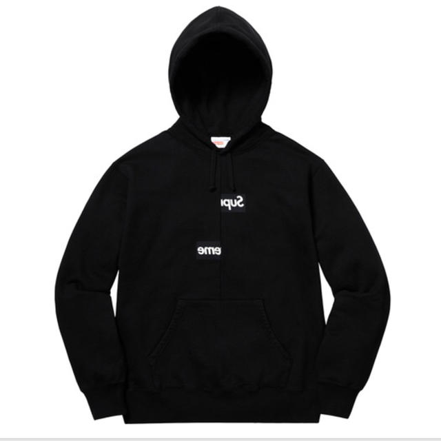 blackサイズsupreme comme des garcons box logo M - パーカー