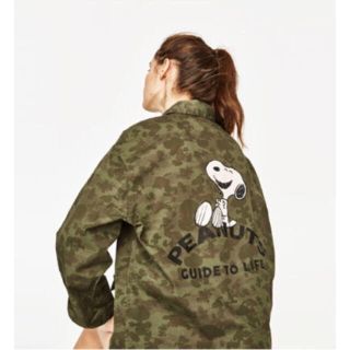 ザラ(ZARA)のレア 完売 ザラ 迷彩 ミリタリージャケット スヌーピー ビームス ロンハーマン(ミリタリージャケット)