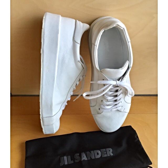 DEUXIEME CLASSE(ドゥーズィエムクラス)のドゥーズィ購入 JIL SANDER Leather sneaker◆EU37 レディースの靴/シューズ(スニーカー)の商品写真