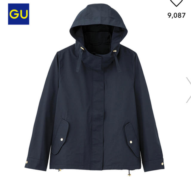 GU(ジーユー)のジーユー gu マウンテンパーカー ネイビー Mサイズ  レディースのジャケット/アウター(ブルゾン)の商品写真