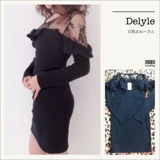 デイライルノアール(Delyle NOIR)のDelyle♡レースショルダーフリルワンピ(ミニワンピース)