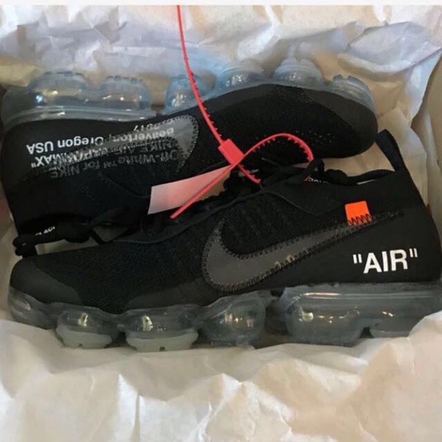 NIKE off-white VAPORMAX Black us7.5 25.5 - スニーカー