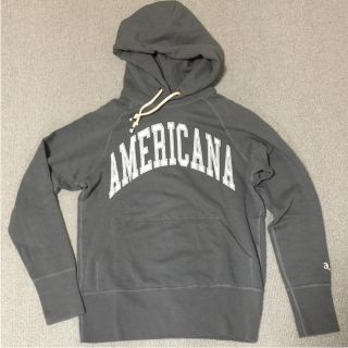 アメリカーナ(AMERICANA)の美品★アメリカーナ AMERICANA グレー パーカー M(パーカー)