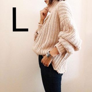 エイチアンドエム(H&M)の新品 ♡ h&m チャンキーニット タートルネック セーター ピンク(ニット/セーター)