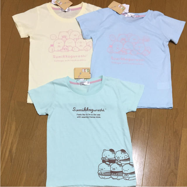 サンリオ(サンリオ)の150 半袖 新品 Tシャツ 女の子 3枚 サンリオ  すみっこぐらし  キッズ/ベビー/マタニティのキッズ服女の子用(90cm~)(Tシャツ/カットソー)の商品写真