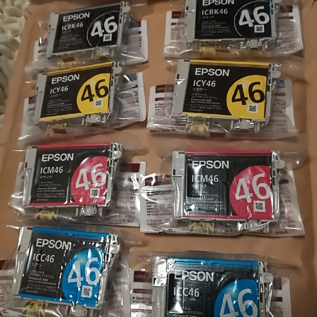 EPSON - エプソン IC46対応純正インクIC4CL46相当4種8本旧ラベルメガ ...