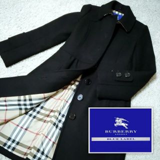 バーバリーブルーレーベル(BURBERRY BLUE LABEL)の【はるちゃん様専用】極美品＊バーバリー アンゴラロングコート(ロングコート)