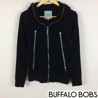 バッファローボブス(BUFFALO BOBS)のバッファローボブズ 長袖パーカー ブラック パイル生地 サイズ1(パーカー)