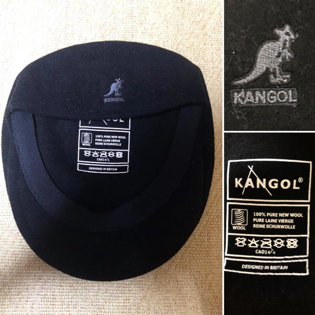 美品❗️KANGOL カンゴール ハンチング wool 504 黒