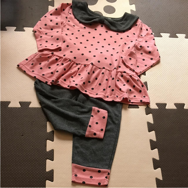 西松屋(ニシマツヤ)の☆美品☆セットアップ キッズ/ベビー/マタニティのキッズ服女の子用(90cm~)(Tシャツ/カットソー)の商品写真