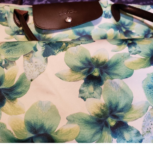 LONGCHAMP(ロンシャン)のLONGCHAMP　ロンシャン　花柄　大きめ　可愛い　レア　柄　トートバッグ レディースのバッグ(トートバッグ)の商品写真