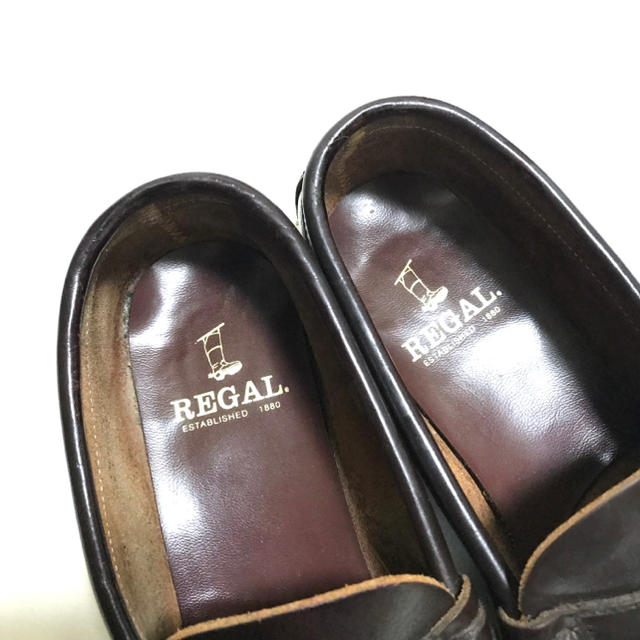 REGAL(リーガル)の定2.3万 REGAL リーガル レザーコインローファー24EE メンズの靴/シューズ(スリッポン/モカシン)の商品写真