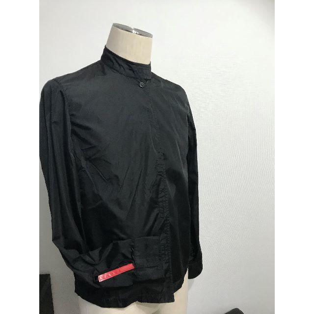 ●送料込●プラダスポーツ黒ナイロンシャツジャケット赤タグ軽量携帯●美品