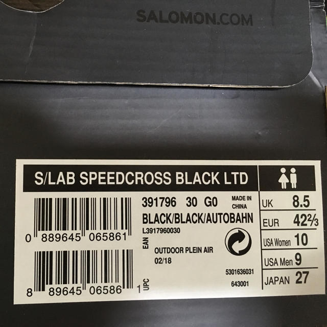 SALOMON(サロモン)の☆極美品☆ SALOMON S/LAB Speed cross BLACKLTD メンズの靴/シューズ(スニーカー)の商品写真