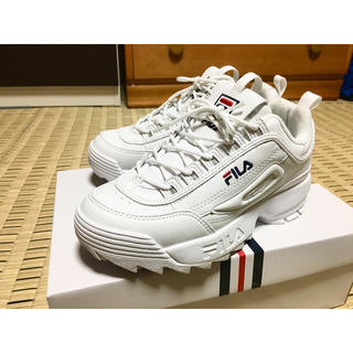 フィラ(FILA)のFILA  DISRUPTOR 2 (厚底スニーカー)23cm 白(スニーカー)