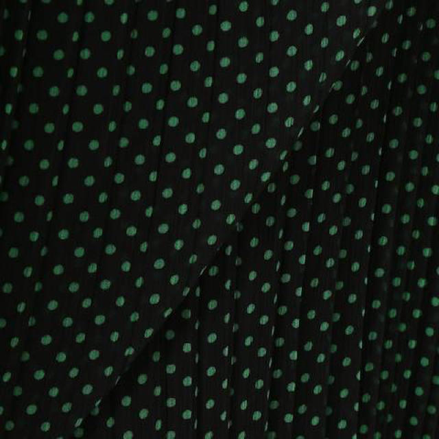 IENA(イエナ)のIENA シフォンDOTプリーツスカート ブラックA レディースのスカート(ロングスカート)の商品写真