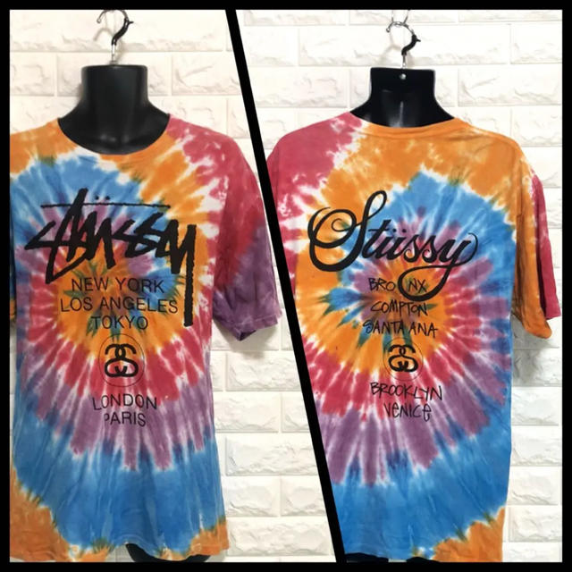 STUSSY(ステューシー)の【人気】STUSSY タイダイ染め加工ワールドツアーTシャツ メンズのトップス(Tシャツ/カットソー(半袖/袖なし))の商品写真