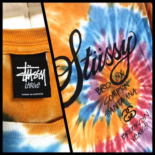 STUSSY(ステューシー)の【人気】STUSSY タイダイ染め加工ワールドツアーTシャツ メンズのトップス(Tシャツ/カットソー(半袖/袖なし))の商品写真