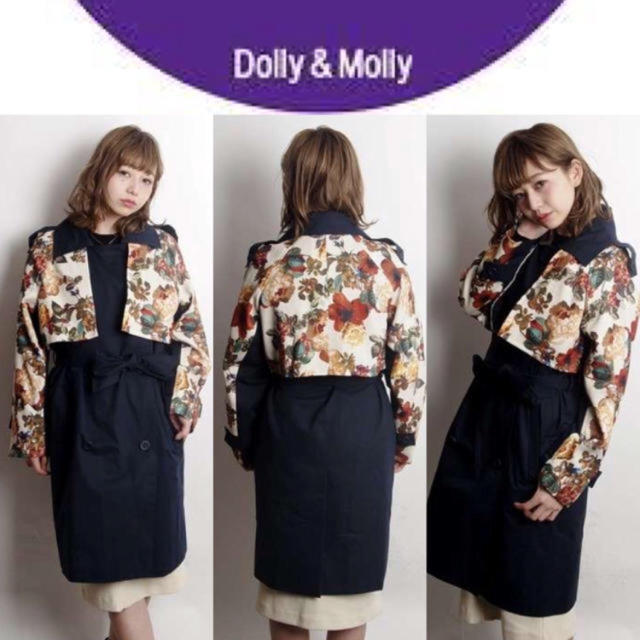 l'atelier du savon(アトリエドゥサボン)の【Dolly&Molly】♡フラワー切替トレンチコート+.＊ レディースのジャケット/アウター(トレンチコート)の商品写真