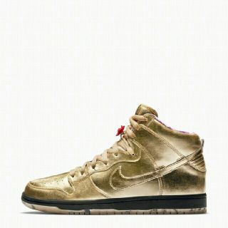 HUMIDITY×NIKE SB Dunk HIGH Metallic Gold(スニーカー)