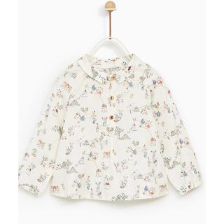 ザラキッズ(ZARA KIDS)の最終値下げ☆ZARAベビー プリントシャツ 92(ブラウス)