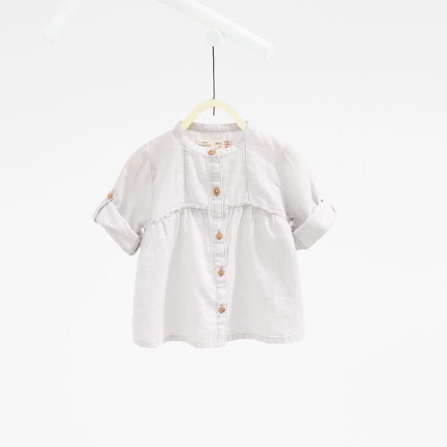 ZARA KIDS(ザラキッズ)のザラベビー 2way シャツ キッズ/ベビー/マタニティのキッズ服女の子用(90cm~)(ブラウス)の商品写真