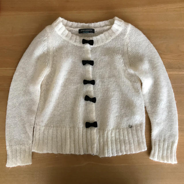 pom ponette(ポンポネット)の美品  Pom ponette  フワフワカーディガン キッズ/ベビー/マタニティのキッズ服女の子用(90cm~)(カーディガン)の商品写真