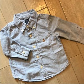 ベビーギャップ(babyGAP)のbabyGAP ダンガリーシャツ デニムシャツ 長袖 80(シャツ/カットソー)