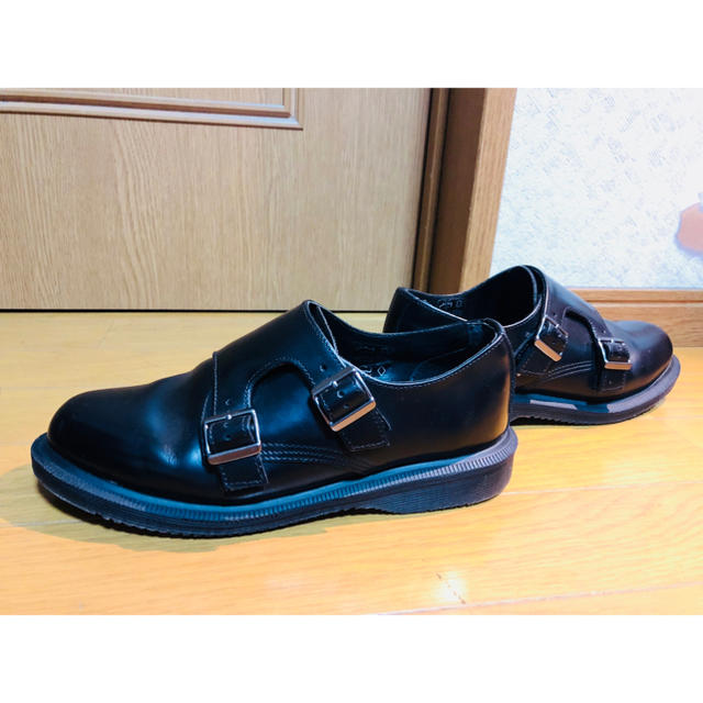 Dr.Martens(ドクターマーチン)のDr Martens モンクストラップ レアモデル 黒 青文字系 原宿 渋谷 レディースの靴/シューズ(ローファー/革靴)の商品写真