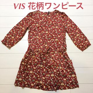 ギャミヌリィ(gaminerie)のVIS 花柄ワンピース Mサイズ(ひざ丈ワンピース)