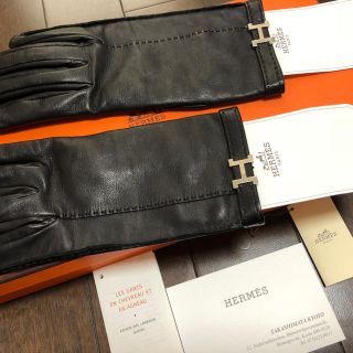 エルメス(Hermes)の高島屋購入品 新品未使用 HERMES エルメス レザー 手袋(手袋)