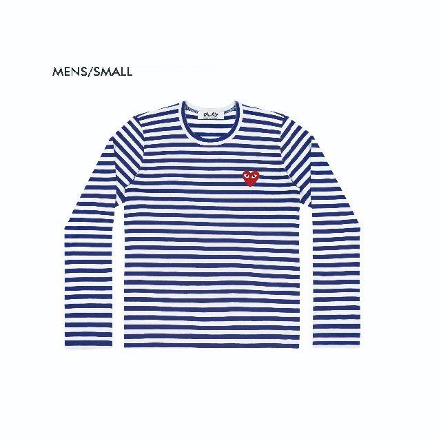 PLAY CDG メンズボーダー長袖Tシャツ BLUE / S 史上最も激安 www