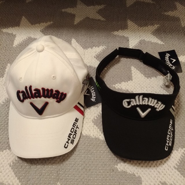 Callaway(キャロウェイ)のtocca様専用★新品★Callaway サンバイザー＆キャップセット スポーツ/アウトドアのゴルフ(ウエア)の商品写真